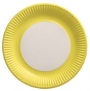 Pappteller Ø 23 cm gelb weiß